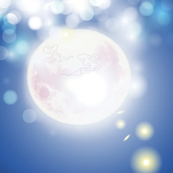 蓝色中秋背景高清