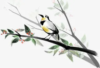 春天古风植物动物免抠