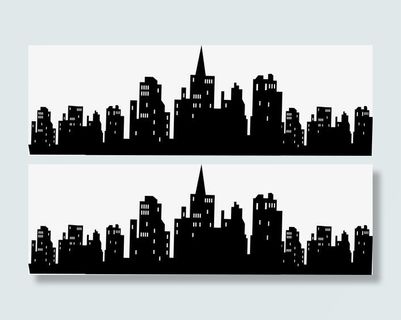 矢量手绘房子建筑图免抠