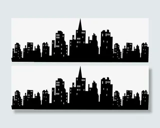 矢量手绘房子建筑图免抠