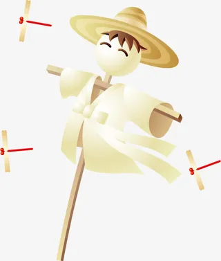 稻草人PNG矢量素材免抠