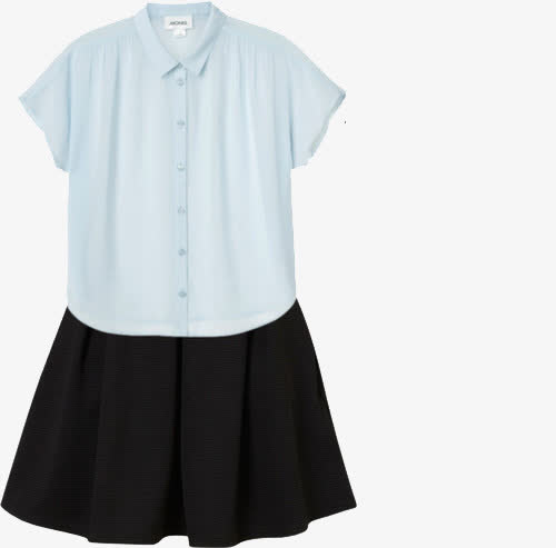 清新女学生夏装免抠