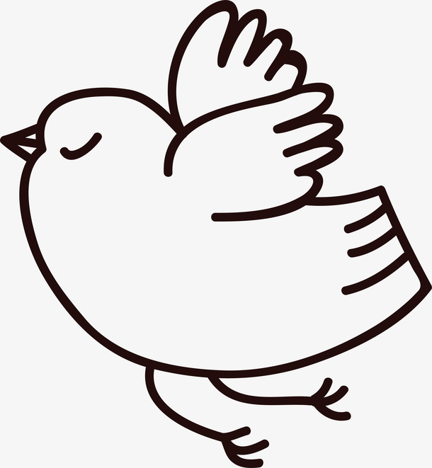 小鸟简笔画免抠