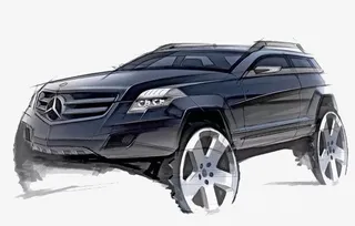 奔驰手绘汽车免抠