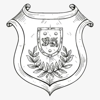 欧式复古盾牌免抠