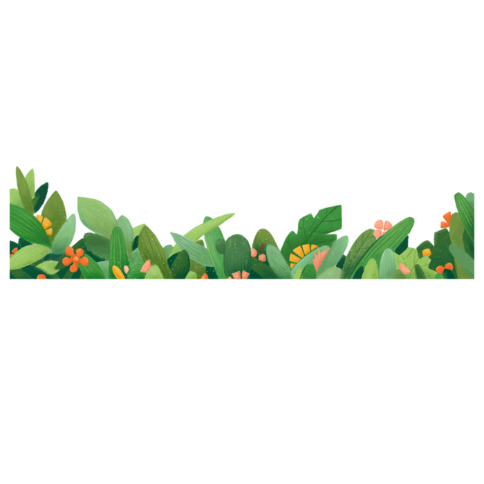 可爱插画手绘风格春日里草丛高清卡通手绘背景