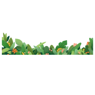 可爱插画手绘风格春日里草丛高清卡通手绘背景