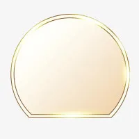 金色渐变圆形图标效果免抠