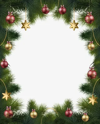 圣诞装饰相框免抠