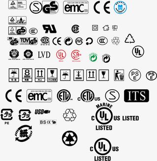 包装箱上的各类标识素材免抠