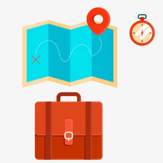 旅行社旅行指南箱菜鸟图库标设计素材免抠