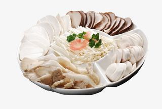 绿色蘑菇菌类拼盘免抠