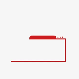 红色画框党建类的免抠