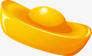 奢华金色元宝免抠