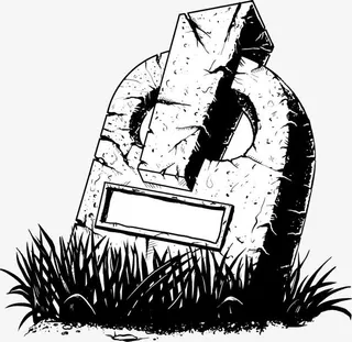 矢量手绘人脸石头免抠