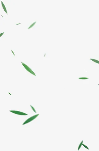 中式绿色竹叶端午元素免抠节日端午节元素