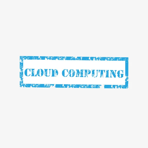 蓝色文字边框免抠