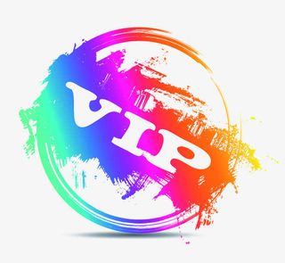 彩色晕染会员图案免抠