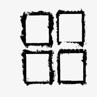 深色墨迹边框纹理免抠