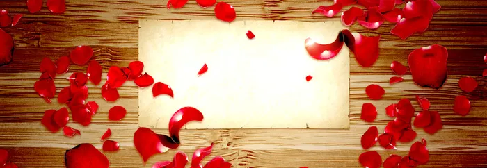 花瓣梦幻纹理红色banner背景高清