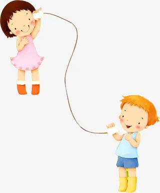 玩耍卡通小孩免抠