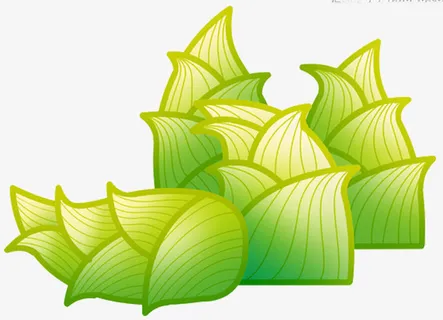 春季绿色卡通条纹竹笋免抠