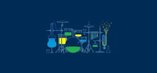 蓝色个性卡通背景高清