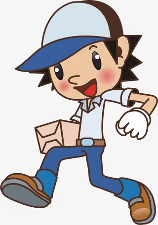 卡通人物，邮政，快递员，寄递人员免抠