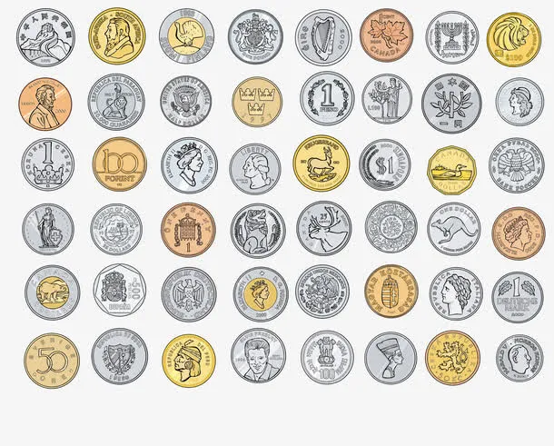 世界金币图片图片下载免抠
