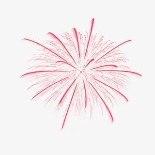 黄色烟花素描中秋国庆免抠