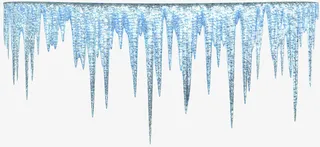 蓝色冰柱元素免抠