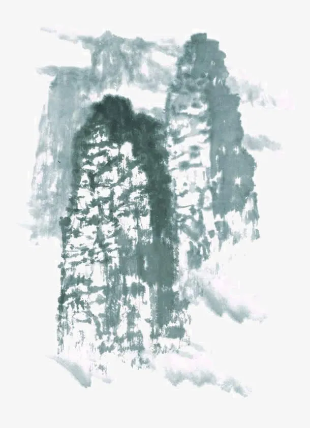 水墨山石免抠