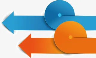 矢量箭头标签免抠