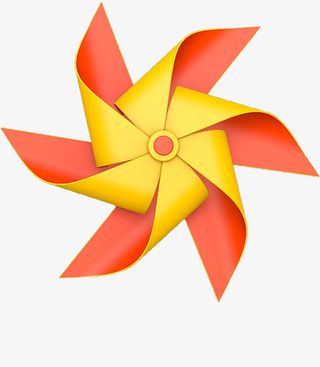 彩色转动大风车免抠