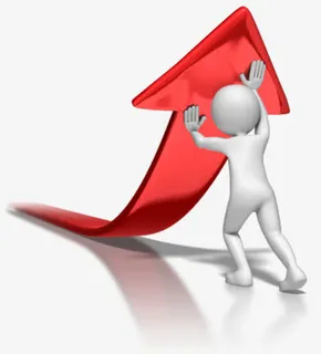 小人抬起箭头免抠手绘/卡通卡通元素