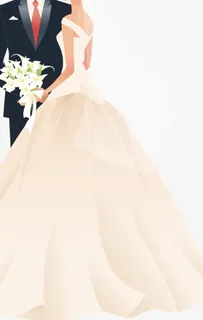 卡通新郎新娘免抠
