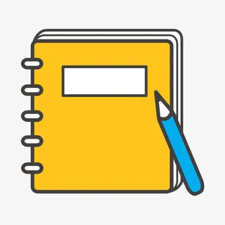 黄色的日记本免抠