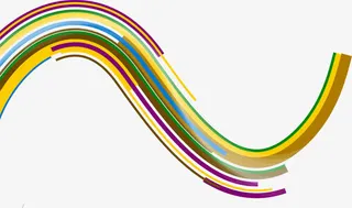 矢量手绘动感曲线免抠