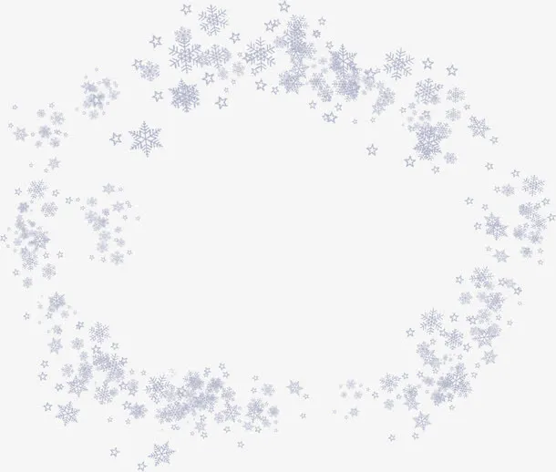 雪花装饰图案免抠