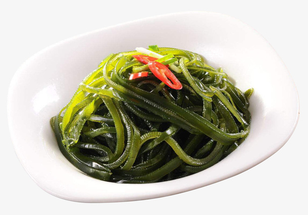 凉拌新鲜海带丝高清摄影免抠