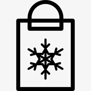 圣诞袋雪花图标免抠