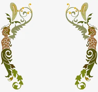 对称的花纹装饰免抠