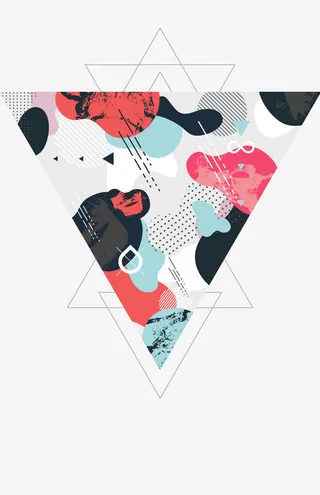 波普风三角形效果图免抠