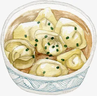 传统小吃中式馄饨免抠