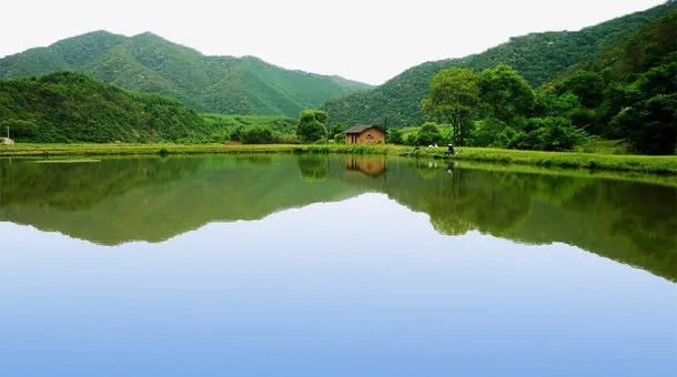 实拍青山绿水风景免抠