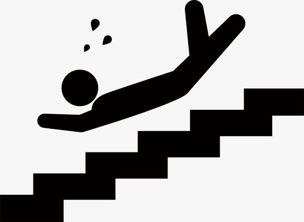 楼梯注意小心摔倒免抠