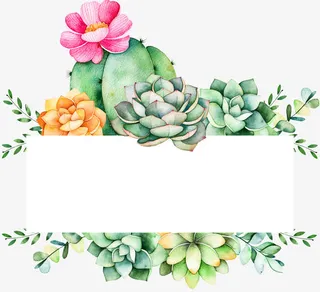 多肉个标签免抠