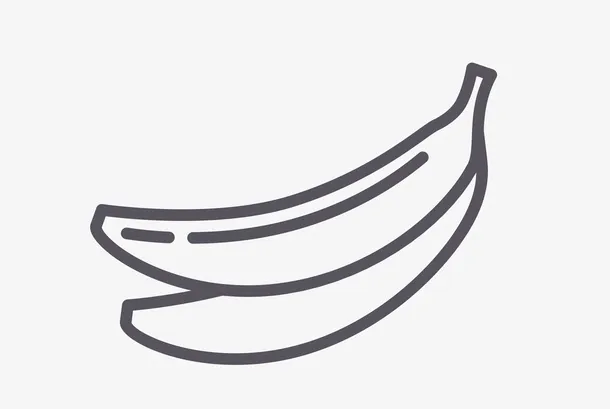 手绘香蕉免抠