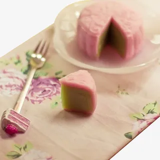 糯米红豆冰皮月饼免抠