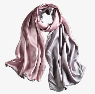 女冬季桑蚕丝秋冬纯色真丝丝巾免抠